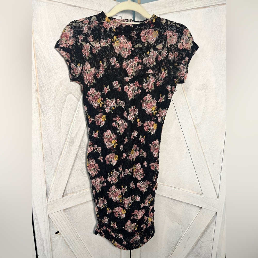 Floral Black Dress